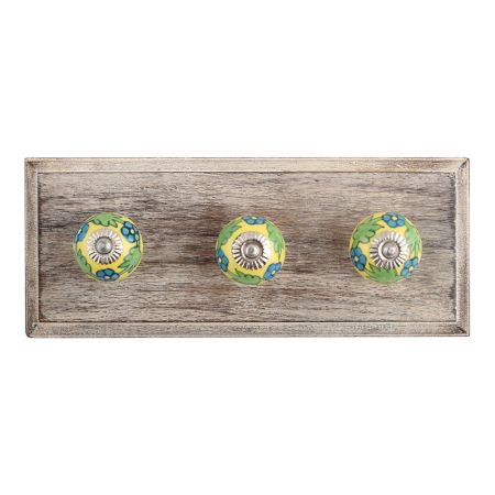 Forest Bouquet Ceramic Wooden Hooks